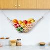 Wall Hanging Produce Holder, Cotton Rope Fruit Storage Net with Open Net Design for Kitchen Wall Use, Cupboard Placement and Home Storage