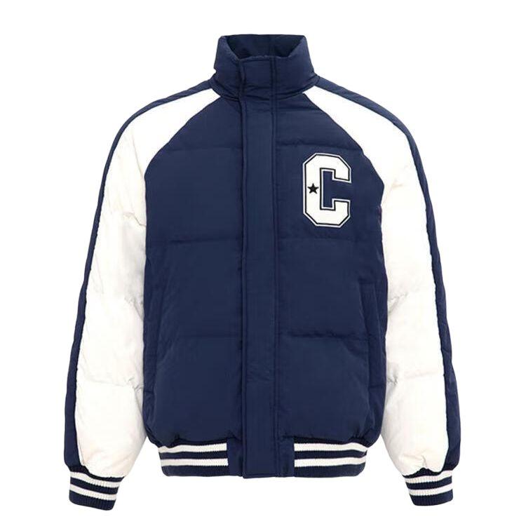 Converse Down Jackets Unisex Blue Stand Collar Without Hood Moderate UCJ090-BFK XL