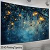 1Pc Enchanting Firefly Forest Tapestry Wall Hanging, Decorative Fabric Poster for Bedroom, Living Room, Dorm & Home Decor