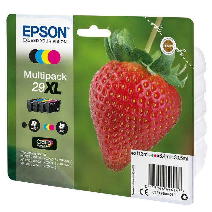 Cartouche d'encre EPSON Multipack Fraise - Noir, Cyan, Magenta, Jaune (XL)
