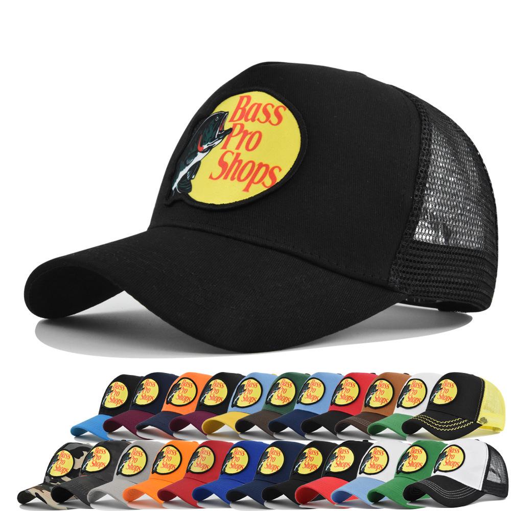Cappellino a Rete con Visiera Curva e Ricamo a Punto Croce - Cappello da Sole Estivo