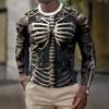 Men's Halloween Long Sleeve Neck T-Shirt for Costume Party