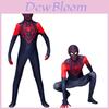 Spider-Man Miles Morales cosplaykostuum voor volwassenen en kinderen. Jumpsuit en capuchon van polyestervezel inbegrepen.