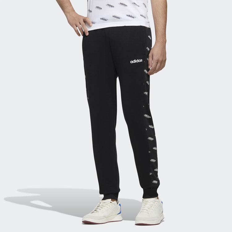 adidas Sportovní kalhoty Jogger s potištěným logem Patchwork Pánské kalhoty černé FM6076