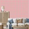 Wallpaper Fabric Pattern Coral, White and Red 50x1000