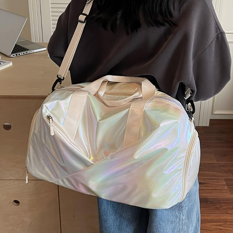 Damen Sport- und Reisetasche mit großem Fassungsvermögen - Sport-Tote aus Nylon mit Schuhfach, verstellbarem Riemen, ideal für Fitness, Reisen, Geschäftsreisen