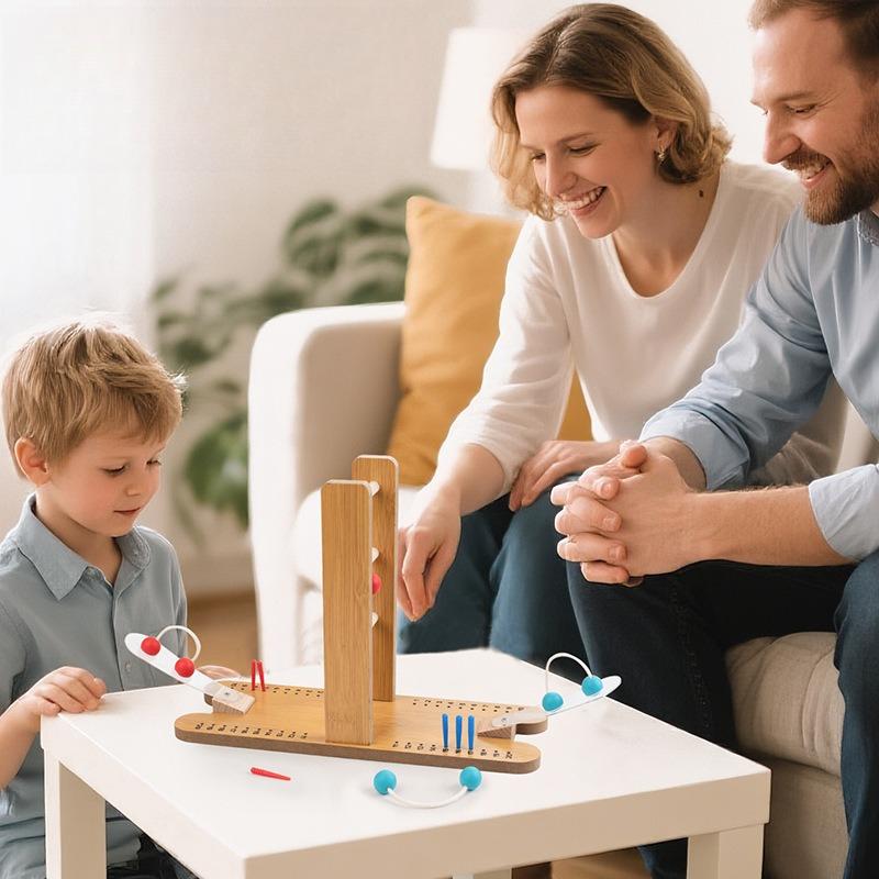 Non-Toxic Mini Wooden Golf Stair Game Interactive Dual Player Enlightenment Toy For Children Friends And Family Battle Educational Toy