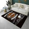 Klassischer H-Harleys Racing Moto Teppich für Spielzimmer, Schlafzimmer, Wohnzimmer, Sofa, Heimdekoration, rutschfeste Bodenmatte für den Spielebereich von Kindern