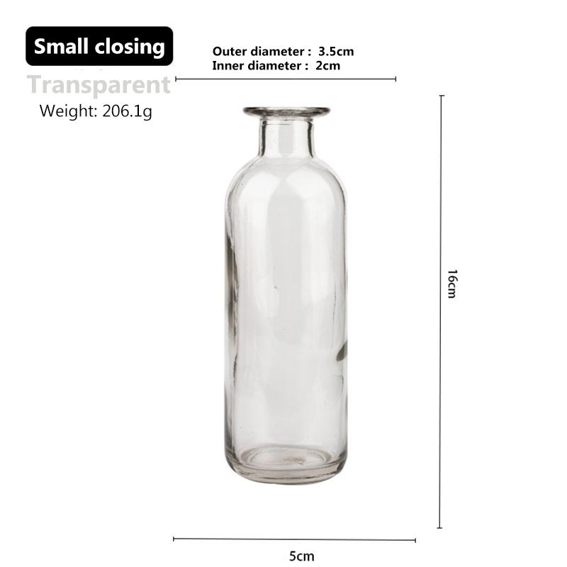 Glass Vase Living Room Dried Flowers Nordic Ins Style Glass Transparent Dill Home Decoration Accessories Flower Vases For Homes