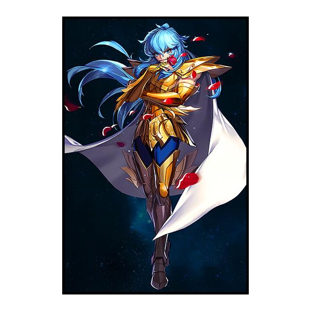 Japanese Classic Anime 12 Saint Seiya Gold Saint, Decoration, Drawing, Wall Painting, Canvas, Painting, Wall Art Prints, Home Decor for the Room
