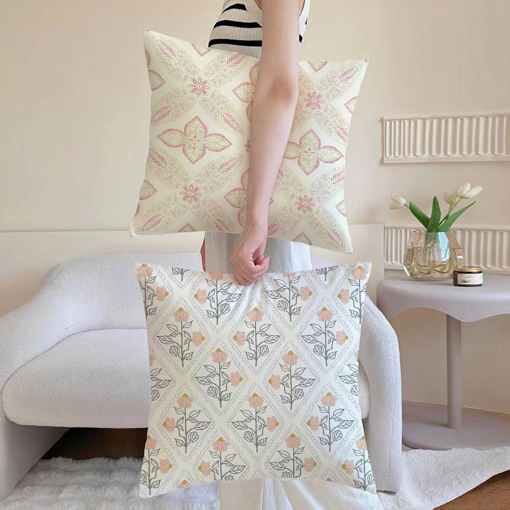 Bohemian Ethnic Style Pillow Case Sofa And Living Room Decorative Cushion Covers Dust-proof And Mite-proof Invisible Zipper
