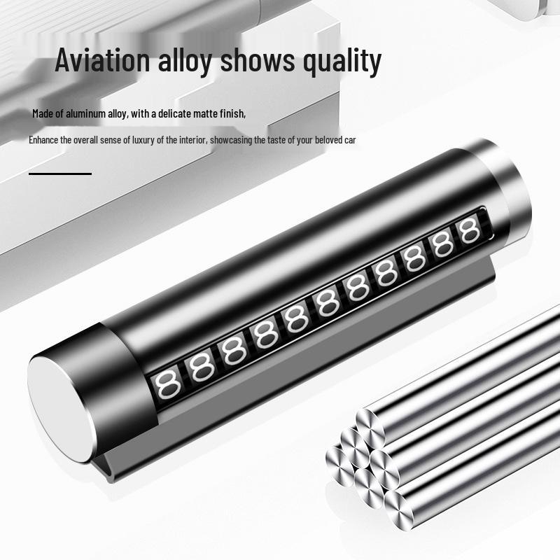 Concealable Universal Metal Roller Temporary Parking Number Plate for Vehicles