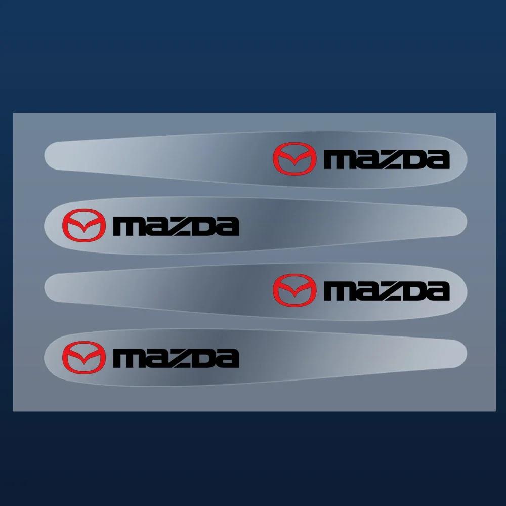 

2025 Hot 4/8Pcs PVC Car Door Handle Transparent Protective Film Anti-scratch Sticker For Mazda 2 3 5 Axela CX-3 CX-5 CX-7 MS 323