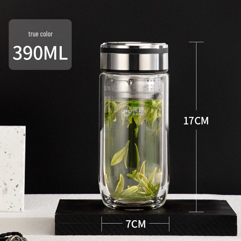 DKADI 390ml Double-Layer Glass Cup