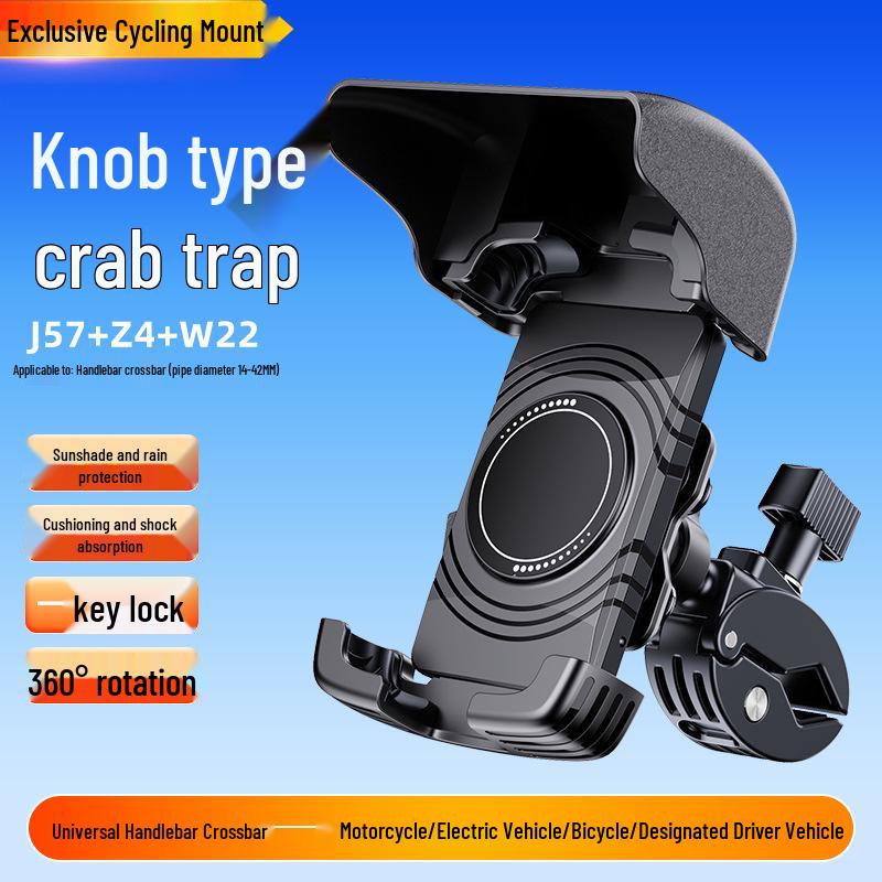 Waterproof Dustproof Electric Scooter & Motorcycle Phone Holder for Navigation with Helmet Bracket