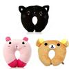 Black Cat Pig Strawberry Ushaped Pillow With Crystal Velvet Cover For Adults And Travel