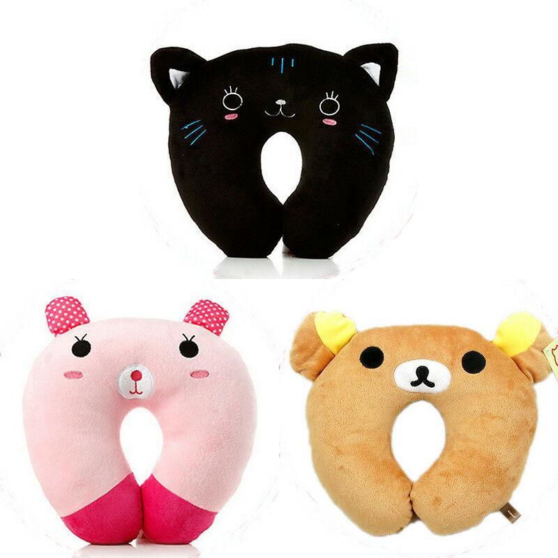 Black Cat Pig Strawberry Ushaped Pillow With Crystal Velvet Cover For Adults And Travel