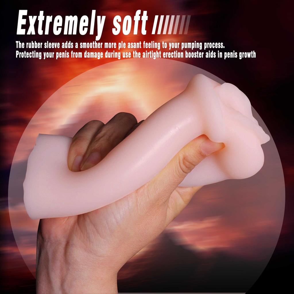 Manga de Donut de Silicone Realista para Bomba de Vácuo para Pênis Copo Artificial para Masturbação Anal Extensor de Pênis Acessórios para Aumentar para Homem