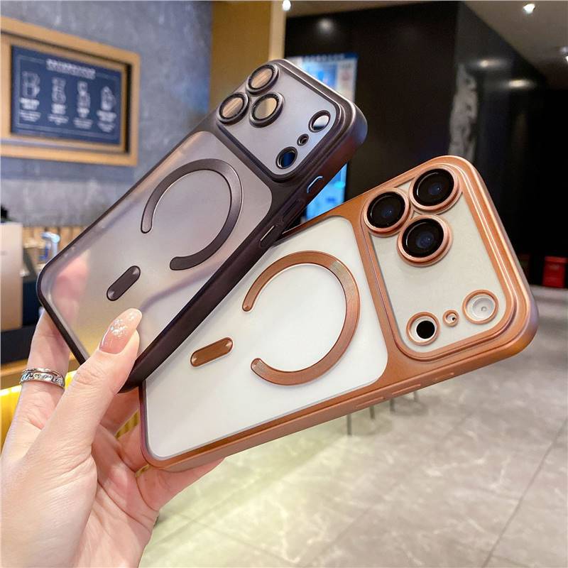 Seconds Change 17 Applicable To iPhone17Promax Mobile Phone Case Apple 16 Magnetic Suction 15 Matte Electroplating Transparent Protective Case
