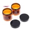 M-1pcs 200ml Wide Mouth Empty Makeup Jar Pot Amber Brown Cosmetic Face Cream Bottles Lip Balm Sample Container Jar Pot Makeup