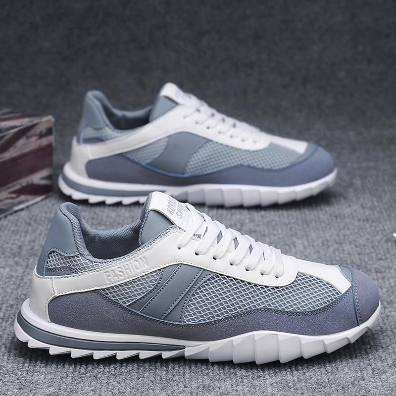 Shoes summer new flat-bottomed mesh breathable round head little white casual shoes lace-up sports shoes