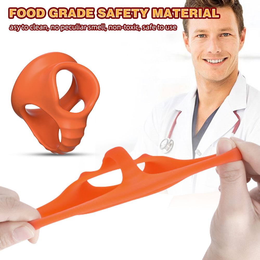Anneau pénien en silicone à 4 trous SM Testicle Bondage Ball Stretcher Cock Cage Couple Lover Sex Shop pour hommes Fournitures sexuelles à retardement plus long