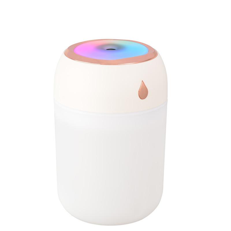 

Увлажнитель воздуха портативный мини-USB аромадиффузор с крутой светодиодной подсветкой для спальни, дома, автомобиля, очиститель растений, Humificador 330 мл белый