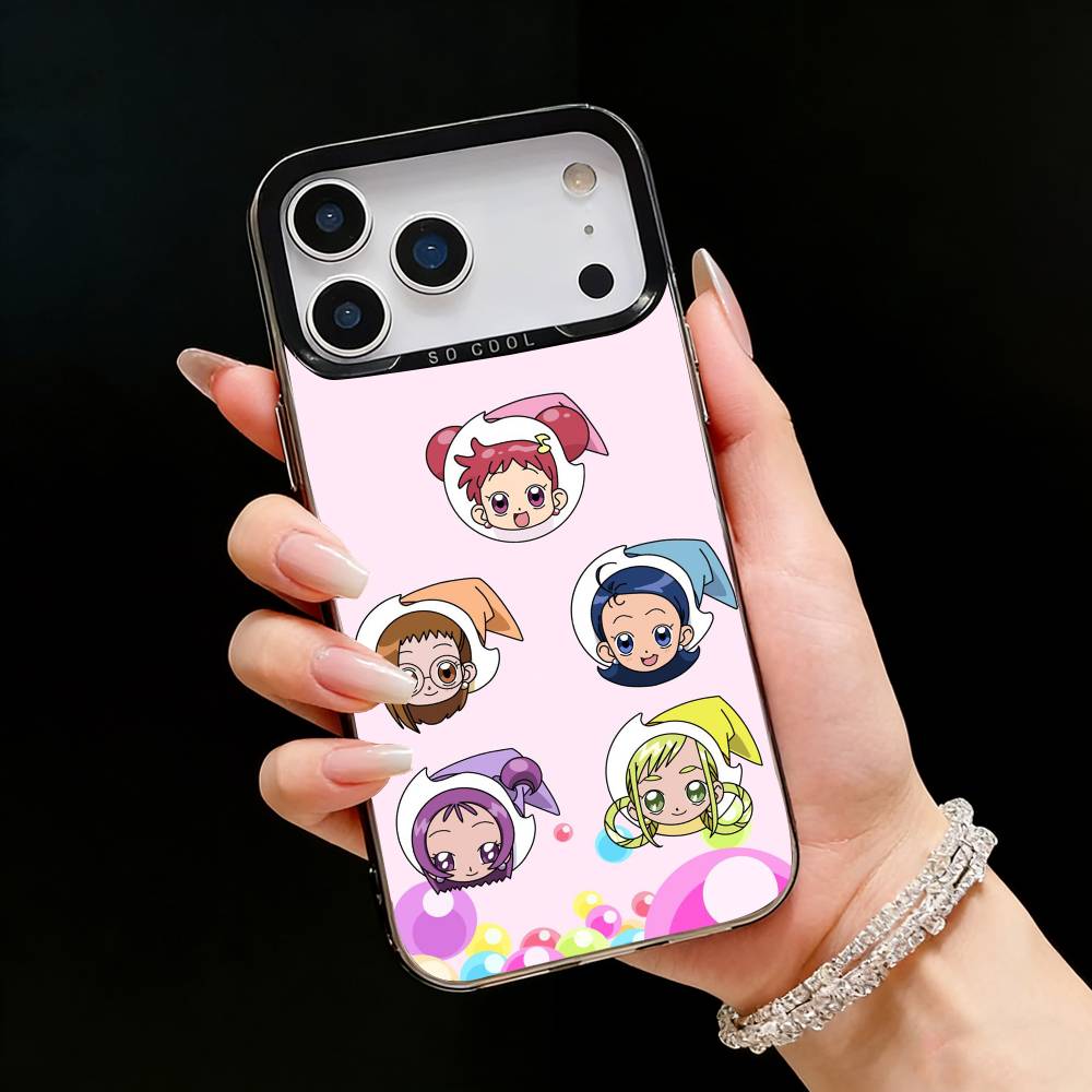 Cute O-Ojamajos D-Doremis Phone Case For iPhone17, 16,15,14,13,12 Pro Max Black Candy Matte Shockproof Cover