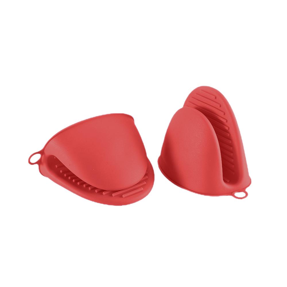 1piece Soft Silicone Heat Resistant Anti-Scald Gloves Pinch Grips Thick Oven Mitts Kitchen Cookin Tool Hand Clip