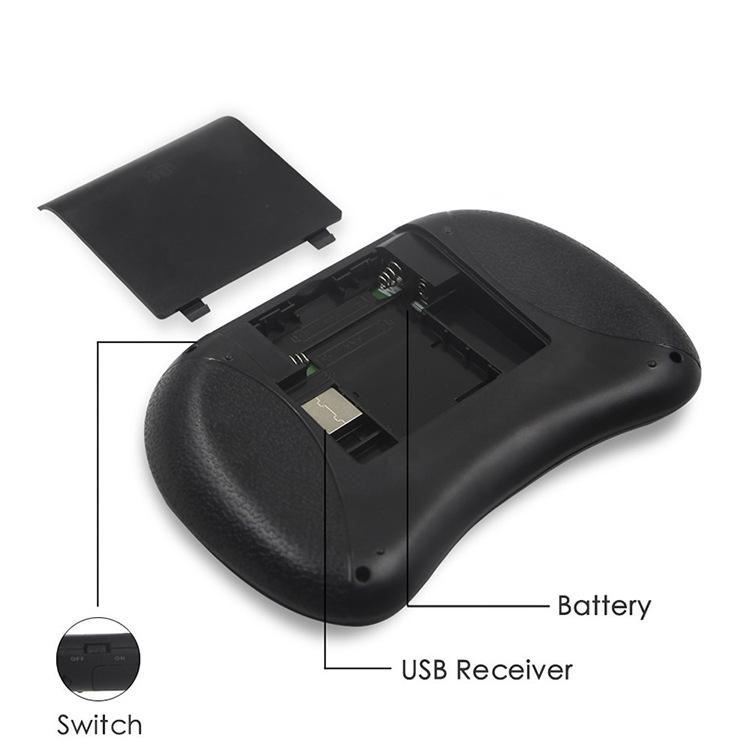 I8 2.4GHz Wireless Keyboard English Mini Keyboard Air Mouse Handheld Keyboard with Touchpad For Android Laptops TV Box Projector