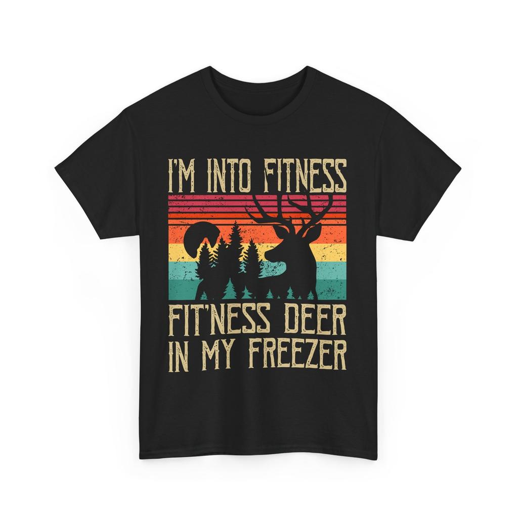 Hunting I'm Into Fitness Fit'ness Deer In My Freezer T-Shirt Cryptid Shirt