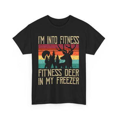 Hunting I'm Into Fitness Fit'ness Deer In My Freezer T-Shirt | Cryptid Shirt Unisex T-Shirt