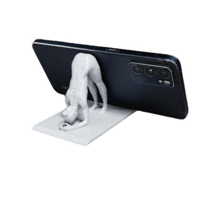 Unique Design Yoga Lady Phone Stand Resin Human Figurine Mobile Holder Art Desktop Ornament for All Smartphone Office Home Decor