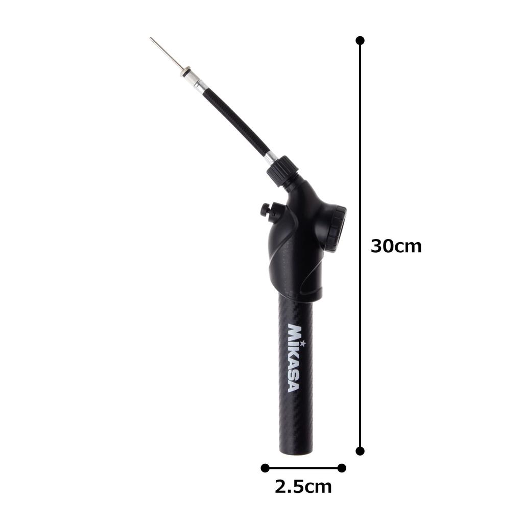 MIKASA Double Action Hand Pump with Air Pressure Gauge for Black AP-AG Balls,