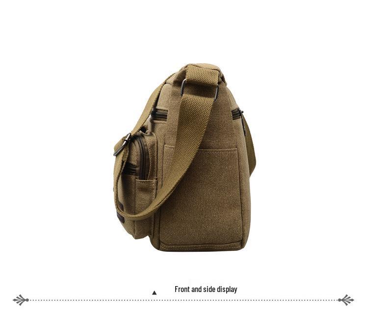 High-End Men's Retro Canvas Messenger Backpack & Shoulder Sports Bag