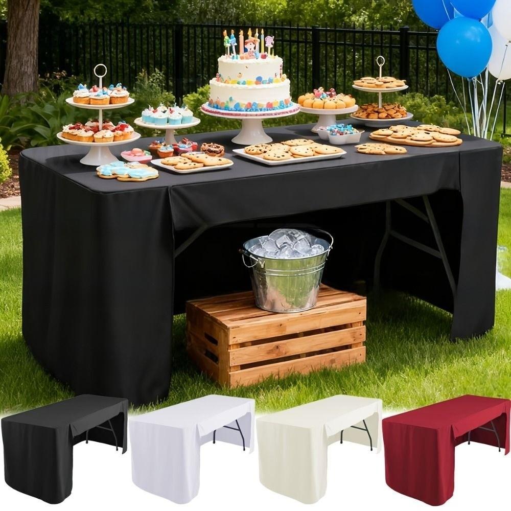 Spandex Stretch Tablecloth Solid Color Sign-In Table Cloth Elegant Table Cover Conference Table