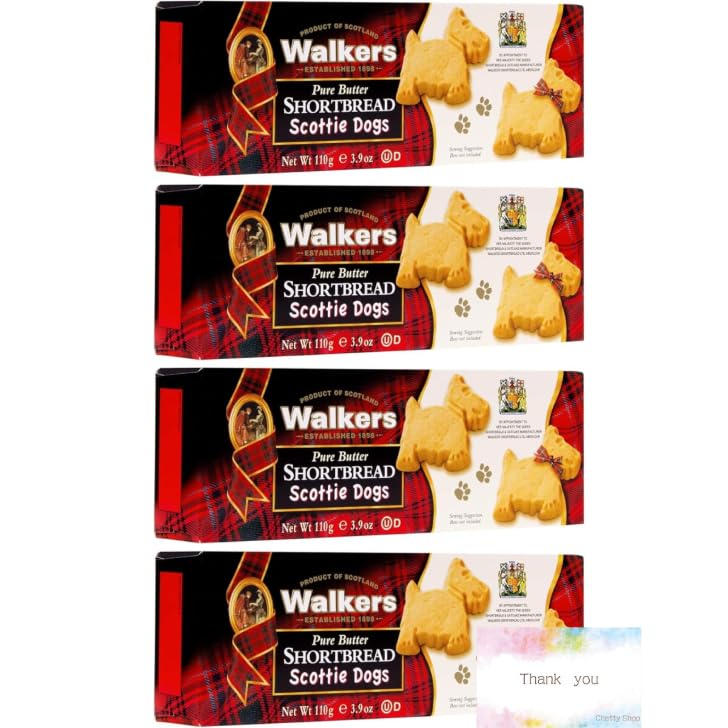 

Печенье Walker Shortbread Шотландский терьер 110 г x 4 включает оригинальную открытку с посланием #1813, упаковка,
