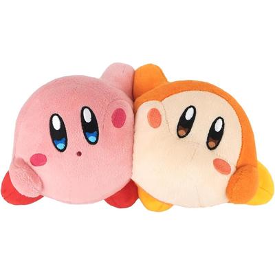 Sanei Boeki Kirby Plush Toy with Waddle Dee 24x10x11.5cm Soft Stuffed Animal KPWW01