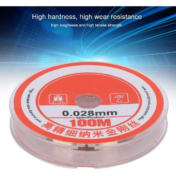 100m Diamond Wire Cutting Line 0.028mm LCD Screen Separation Wire LCD Screen Cutting Wire Mobile Phone Repair Tool for Screen Repair
