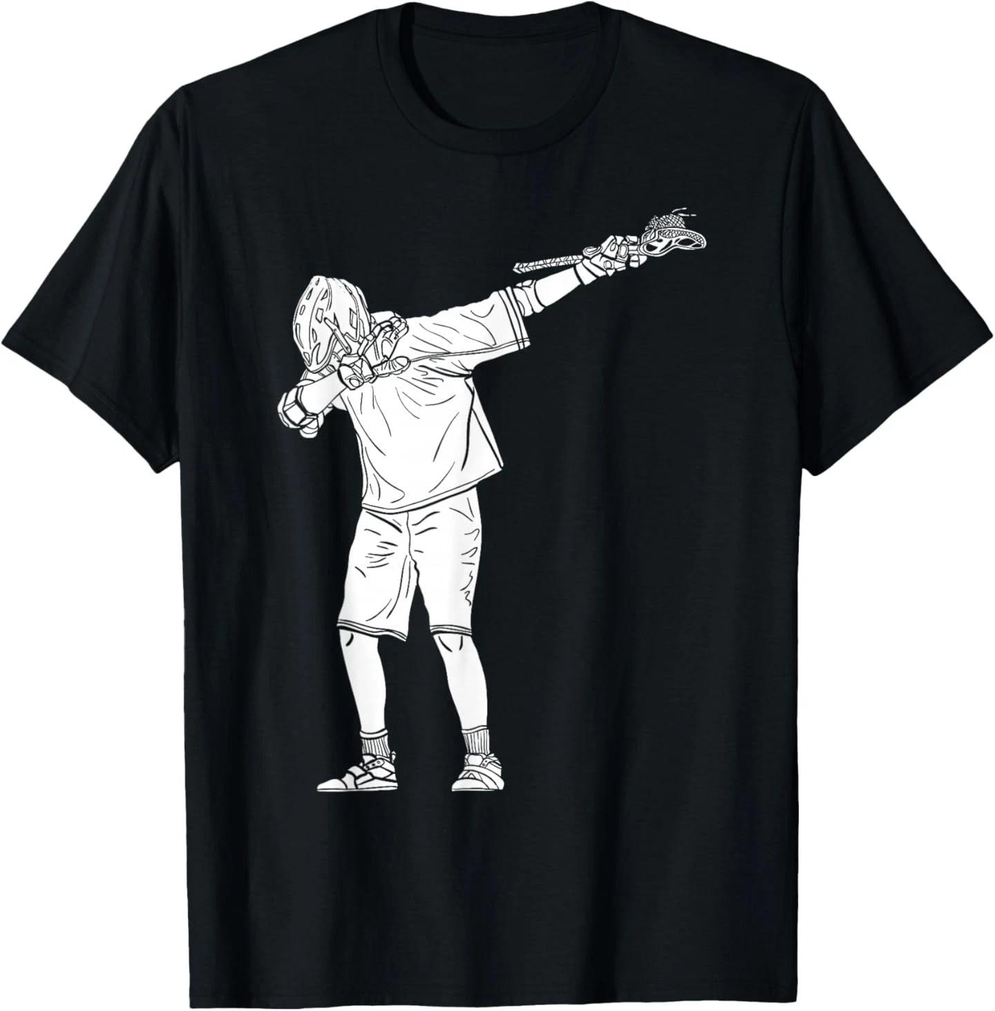 

Мальчик с клюшкой для лакросса, делающий даб, молодежная футболка для танца даб S