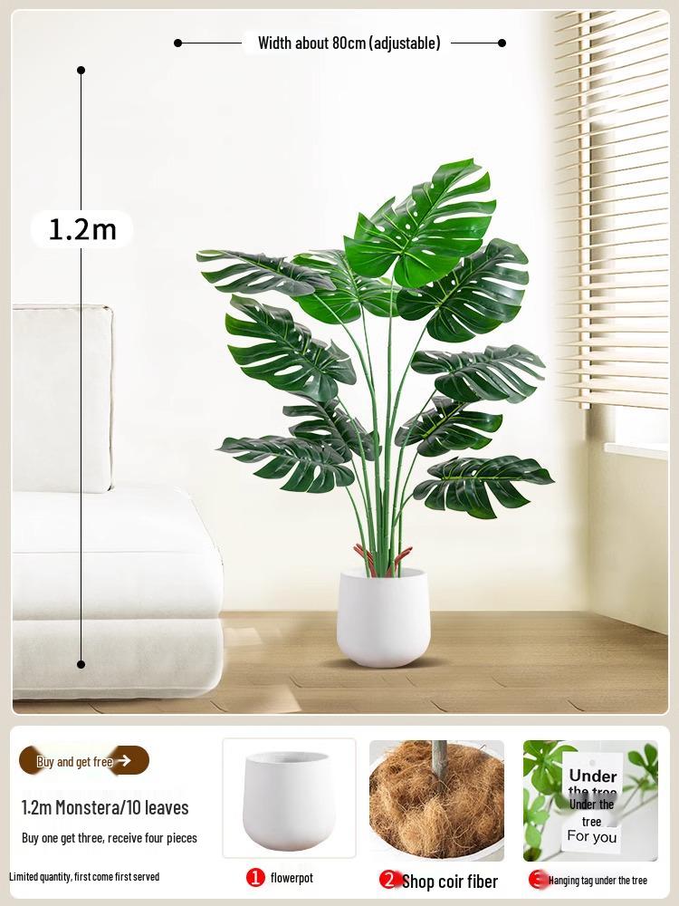Monstera Bionic Bonsai – Luxury Indoor Faux Floor Plant for Decor