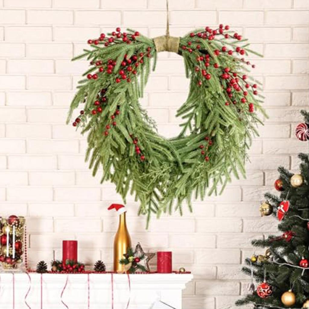 Christmas Wreath, Winter Wreath Garland, Wall Hanging Artificial Wreath, Front Door Wreath Xmas Wreath For Indoor Outdoor