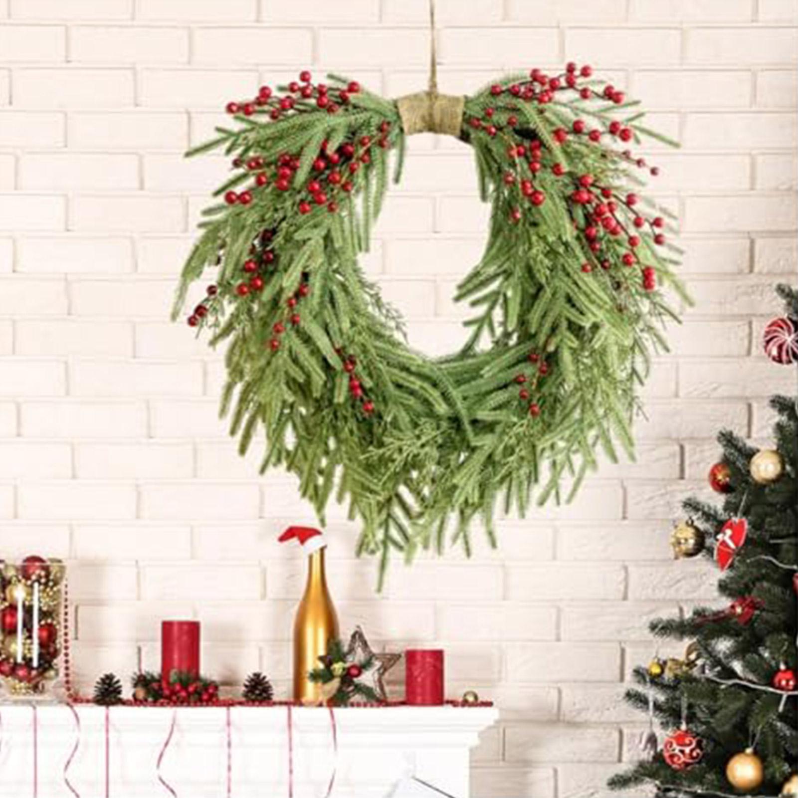 

Christmas Wreath, Winter Wreath Garland, Wall Hanging Artificial Wreath, Front Door Wreath Xmas Wreath For Indoor Outdoor One Size