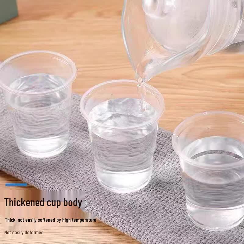 Disposable Clear Plastic Cups, 180ml