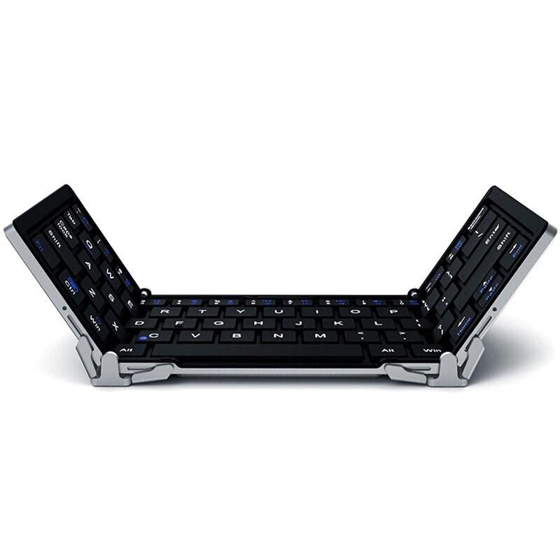 

B.O.W Foldable Wireless Bluetooth Keyboard, Universal Office Mini Keyboard Standard Version, Black, 61-70 Keys, USB Charging чорний