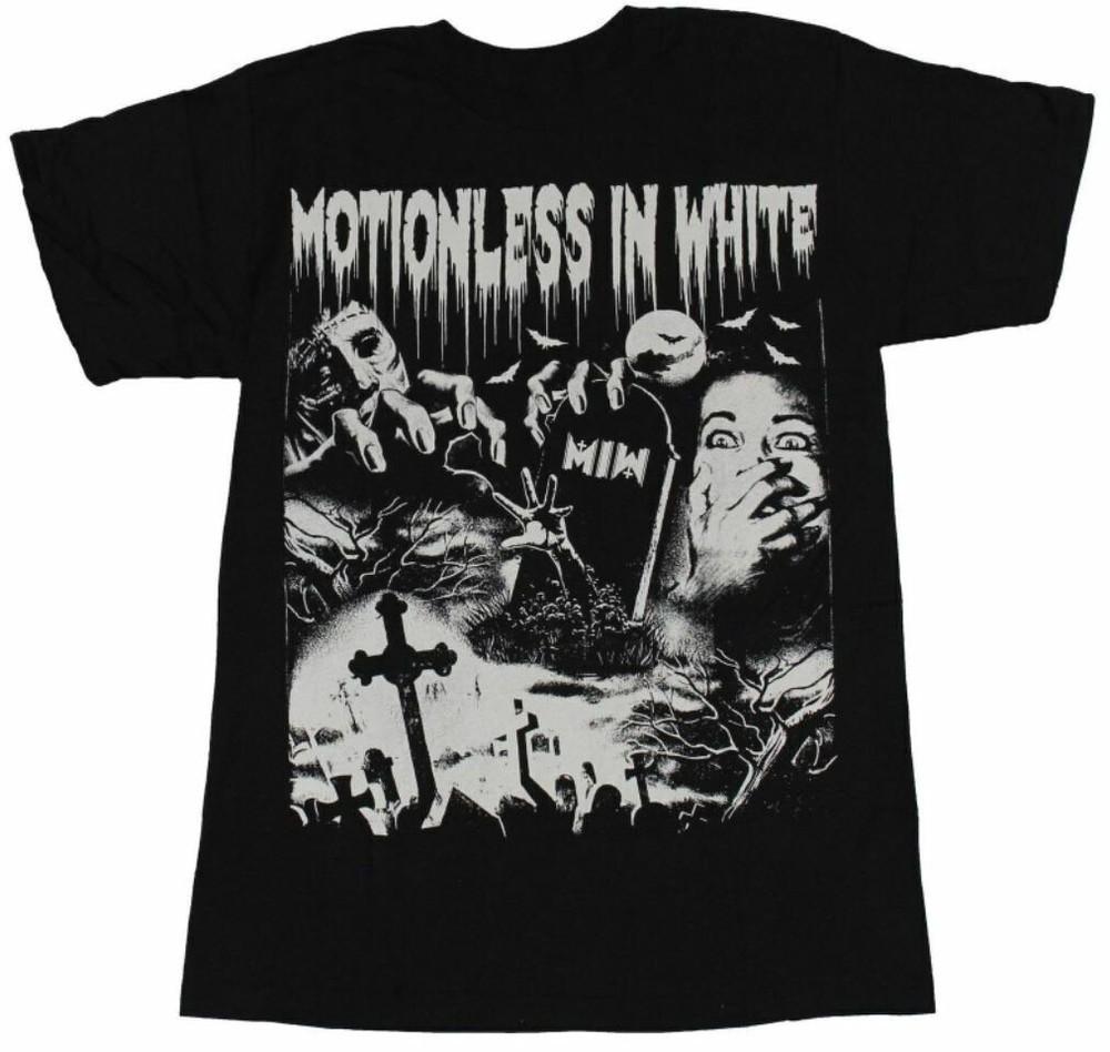 SALE HALLOWEEN Motionless In White Band T-shirt Black Short Sleeve S to 5XL Unisex T-Shirt