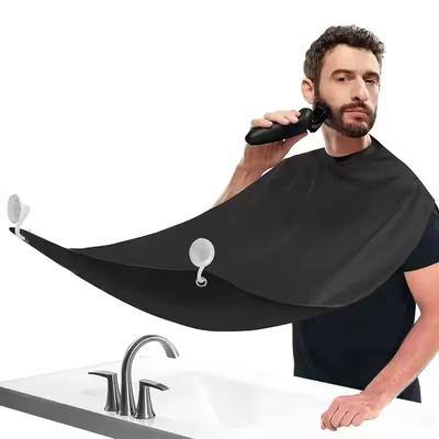 Men's Beard Shaving Apron with Suction Cups Cleaning Bib Hairdressers Shavers Perfect Gift Grooming Hairdressing Removal Tools