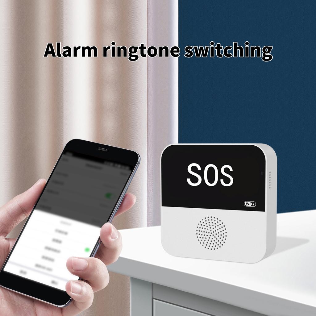 Wireless SOS   Alert System Nurse Alert Doorbell for Elderly, Multifunctional WiFi Pager with 1 Receiver