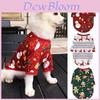 Adorable Christmas Pet T-shirt Coat For Dogs And Cats Featuring Festive Deer And Gingerbread Man