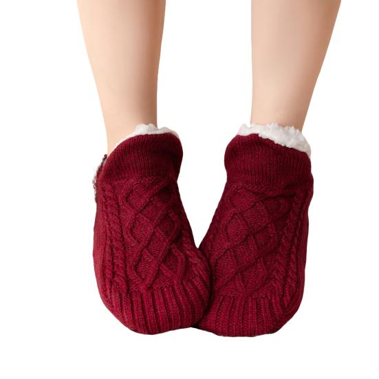 1 Pair Unisex Floor Socks Thickened Design Warm Anti-Slip Socks